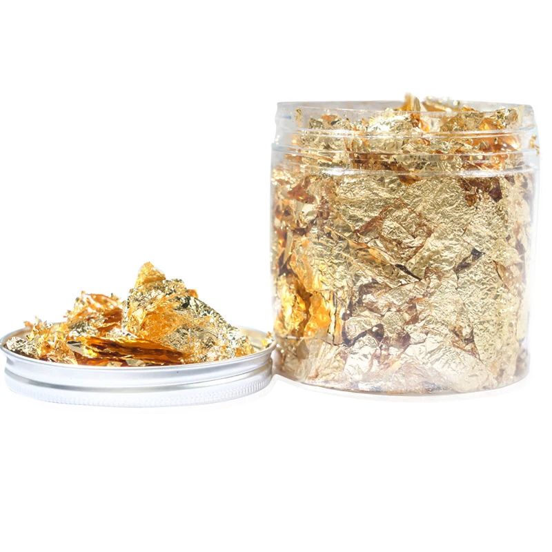 Luxurious Metallic Foil Leaf Sequins for Stunning Nail Art and Manicure Decoration
