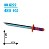 480Pcs Samurai Sword Building Blocks Ninja Blade Katana Japanese Anime Butterfly Nichirin Knife Bricks Toys For Children Adult 4