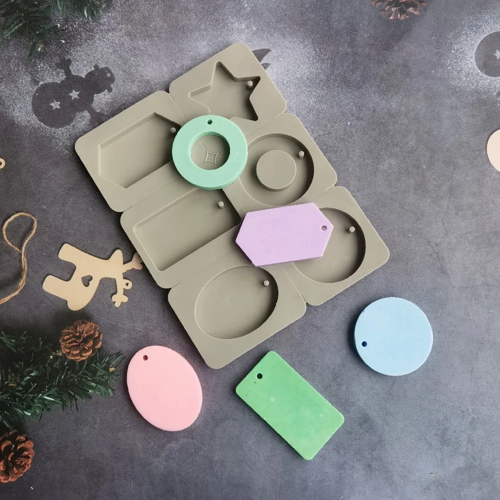 DIYSiliconeWaxTabletMoldAromatherapyManualSoapMould4Hole2