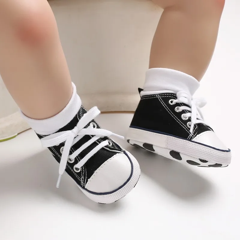 Baby Canvas Classic Sports Shoes Newborn Boys and Girls Printed Star First Walkers Shoes Infant Anti slip Baby Shoes 2