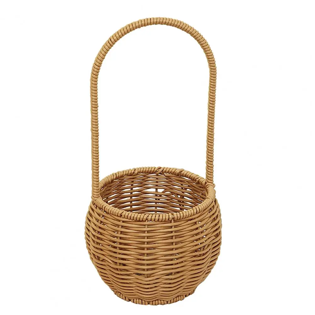 

Dried Flowers Basket Woven Flower Basket with Handle Handmade Wicker Planter for Home Garden Decoration Wedding Flower Storage