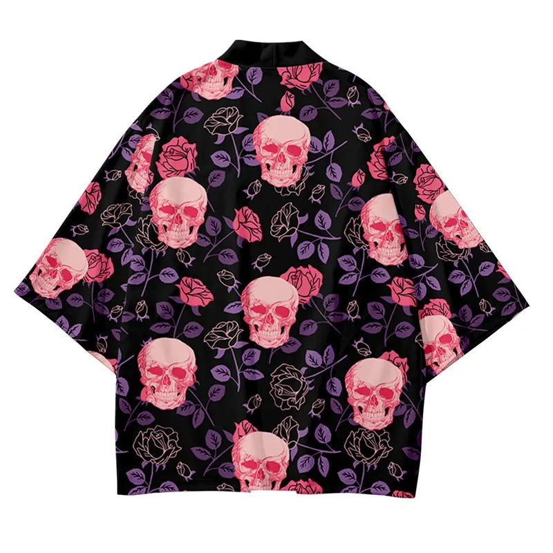 Sakura Flowers Print Yukata Men Women Fashion Cardigan Blouse Haori Obi Asian Clothes Harajuku Japanese Cosplay Kimono japanese kimono japanese kimono cardigan japanese kimono shirt