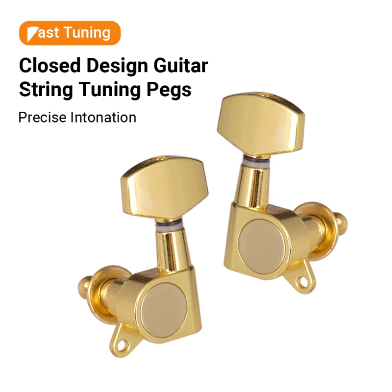 6pcs Sealed Guitar String Pegs Locking Tuners 3L3R Tuning Pegs String Tuners Electric Acoustic Guitar Tuner musical instruments accessories guitar tuner guitar parts