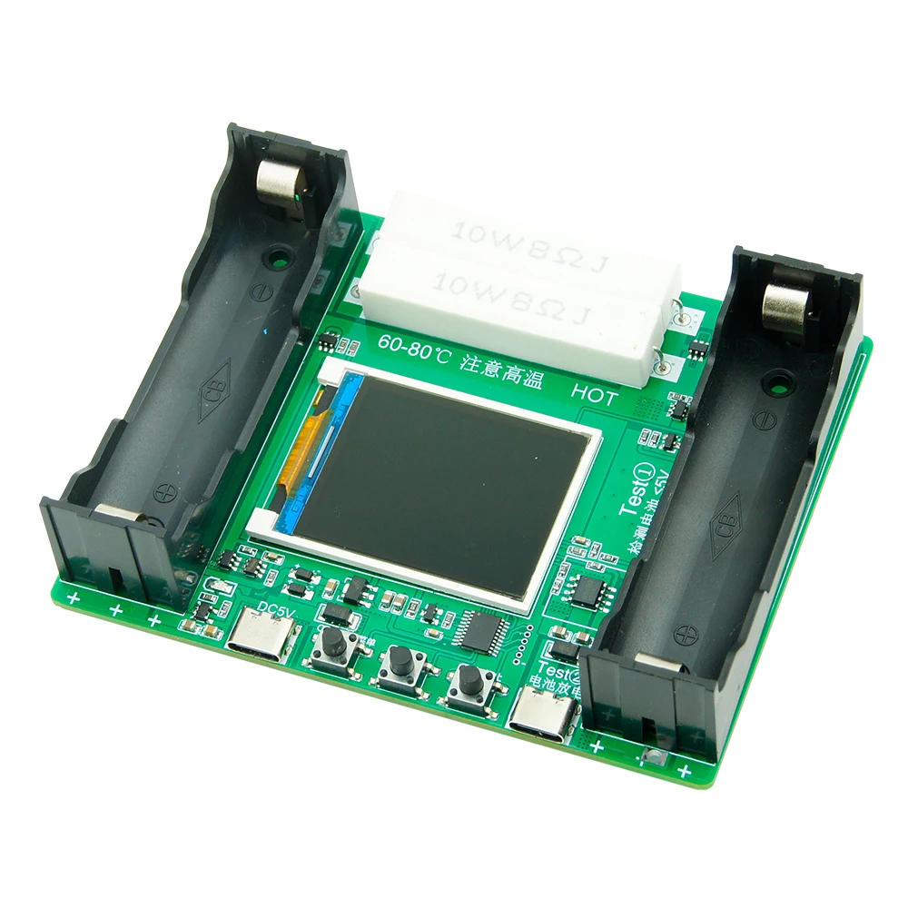 

5V LCD Display 18650 Lithium Battery Capacity Tester Power Detector Module with Charging Discharge Type-c Port Upgraded Version