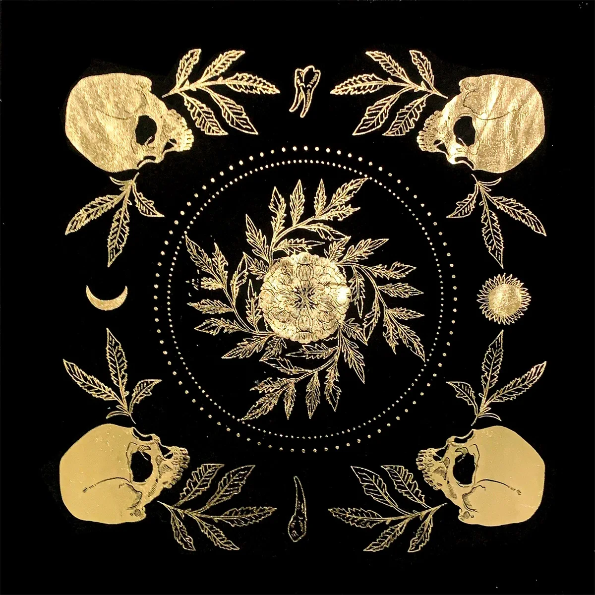 Black Tablecloths Tarot Clot Card Divination Halloween Tablecloth Black gold Fashion Decoration Alchemical Sigil Altar Astrology 5