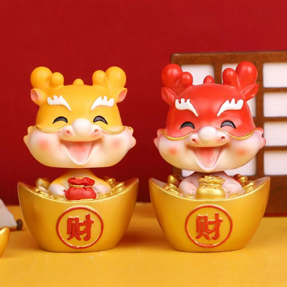 

Cute Festive Dragon Decorations 2024 Chinese New Year Dragon Figurine Ornaments Adorable Miniature Desk for Home for Holidays