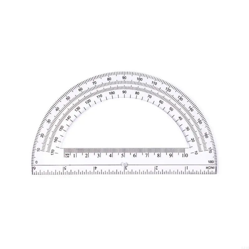 New 5Pieces Clear Protractor 6Inch Protractors 180 Degrees Math Protractors Measuring Tool for Student Teacher Drawing