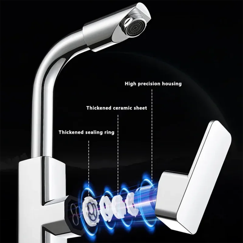 Kitchen Faucet Copper Kitchen Sink Water Tap Deck Mounted