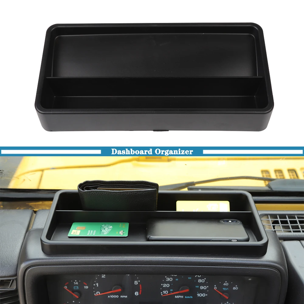 

Car Dashboard Organizer Phone Holder Tray Storage Box for Jeep Wrangler TJ 1997 1998 1999-2004 2005 2006 Interior Accessories