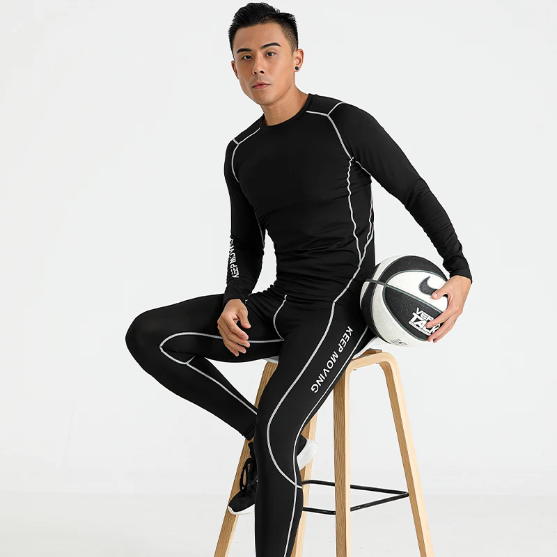 Mens Compression Pants Quick Dry Sportswear Running Tights Men Legging Fitness Training Jogging Pants Sport Gym Leggings 228