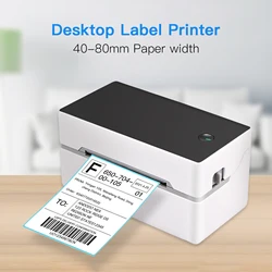 Imprimante d'étiquettes thermiques de bureau sans fil, Bluetooth, pour emballage 4x6, 150 mm/s, USB 