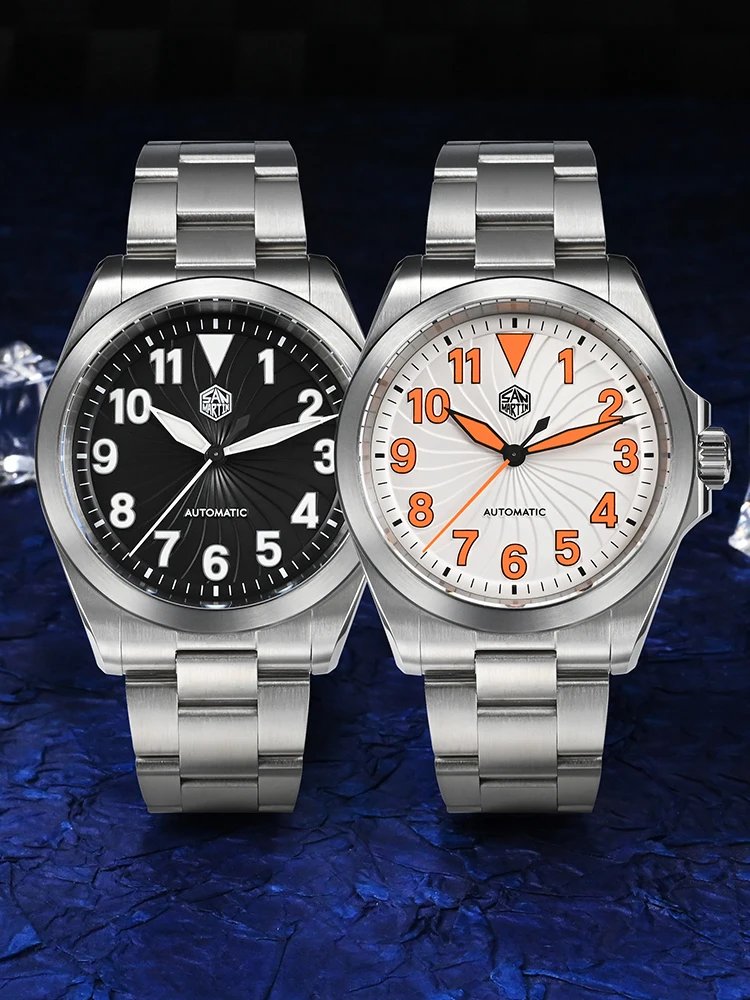 San Martin 40mm Turbine Dial Luxury Watch For Man Wristwatch Waterproof NH35 Automatic Luminous ATM10 Orologio Uomo SN0132-1