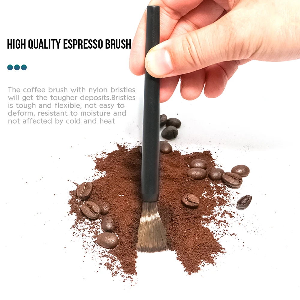 Professional Nylon Coffee Grinder Cleaning Brush with Plastic Handle