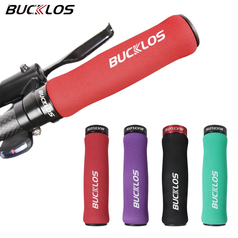 

BUCKLOS MTB Bike Grips Sponge Handles Fists Comfortable Lock on Wave Shaped Mountain Bicycle Handlebar Cover MTB Cuffs Bike Part