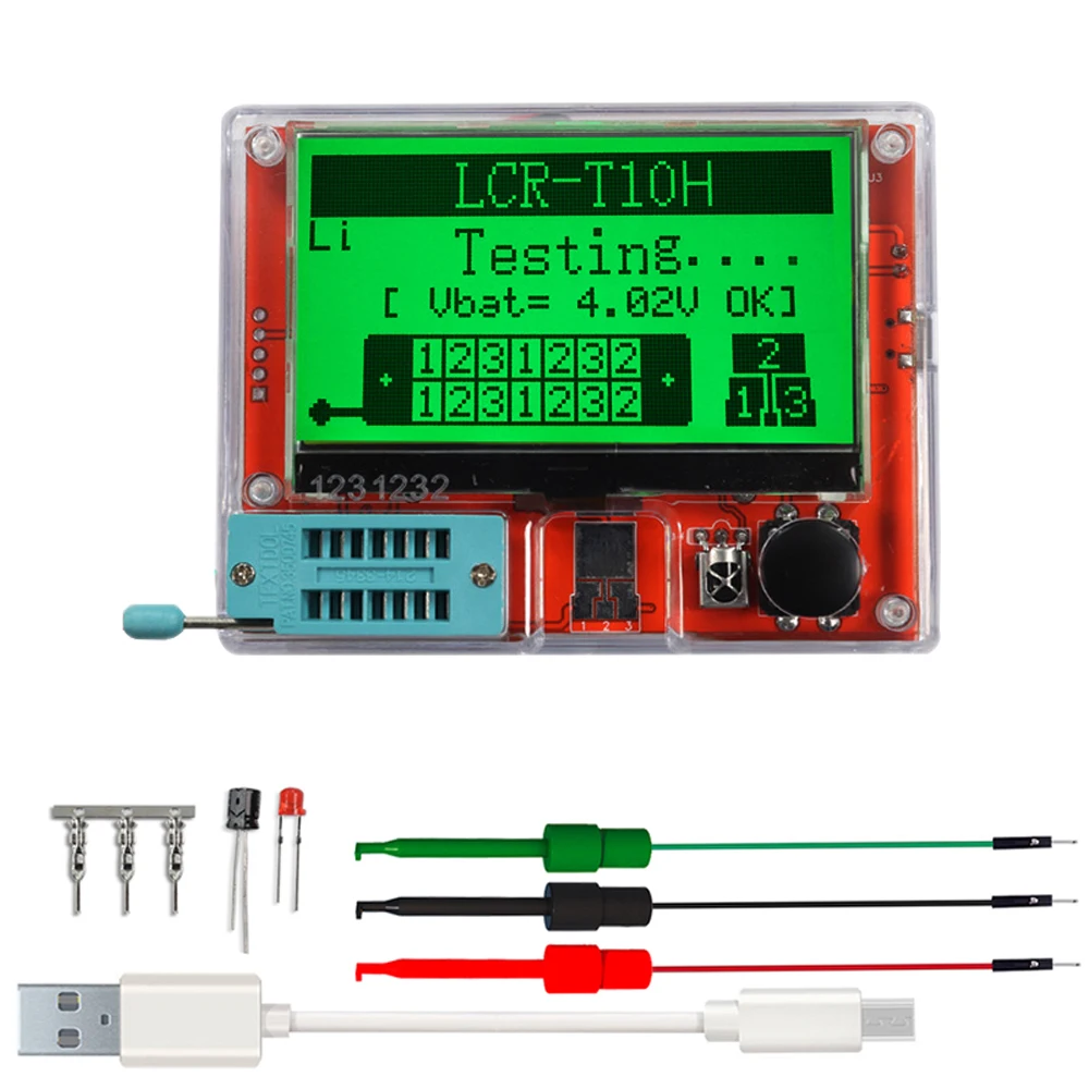 LCRT10HTFTLCDDisplayMultimeterTransistorTesterDiodeTriodeCapacitorResistorTestMeter