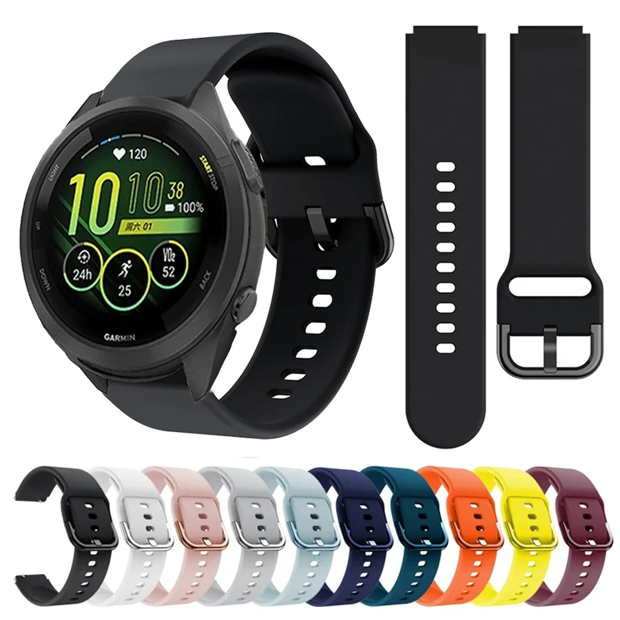 Cinturino In Silicone Da 18Mm Per Garmin Forerunner 265S 255S Smart Watch Band Bracciale Per Garmin Venu 2S Vivoactive 4S Vivomove 3S Strap