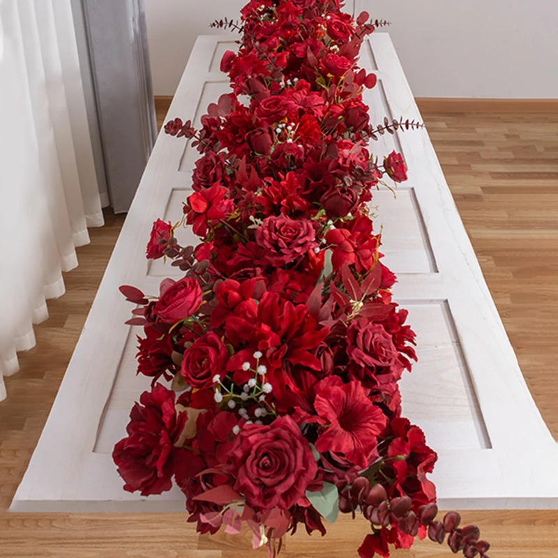 Roses Artificielles Blanches 100 Cm - Guirlande Fleurie Pour Décoration Mariage, Arches, Centres De Table