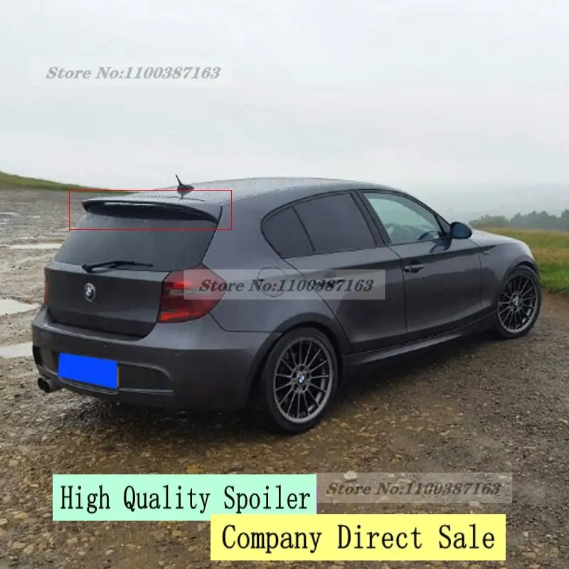 

For BMW 1 Series E87 E81 Hatchback AC Style Rear Roof Lip Spoiler Wing Carbon Fiber 2004-2011