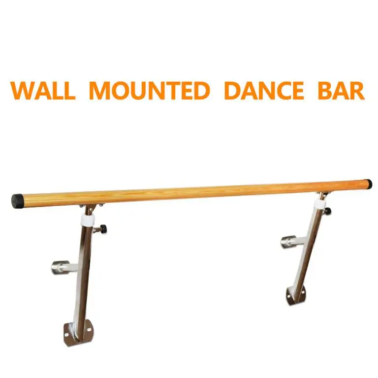 Wooden Gym Height Adjustable Leg Pressing Pole Portable Dancing Ballet Bar