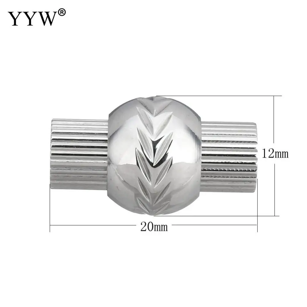 10pcs Stainless Steel Magnetic Clasp Leather Cord Clasps 20x12x12mm Hole:Approx 6mm  Diy Components Jewelry Making Accessories