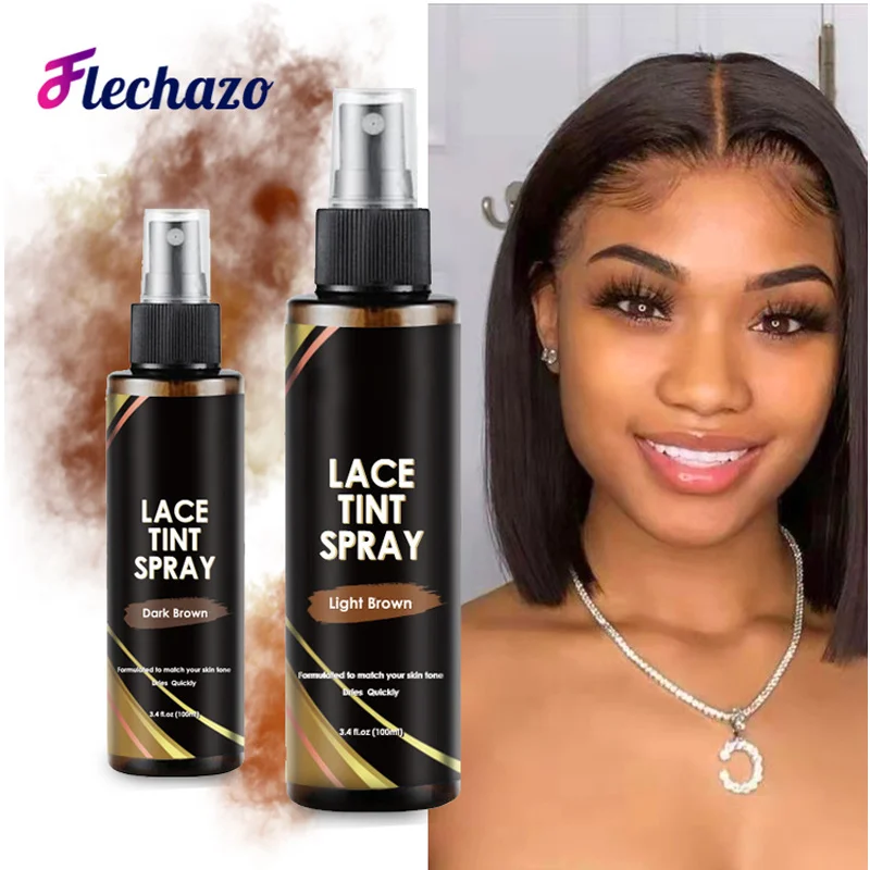 Lace Tint Spray for Lace Wigs and Dark Brown Middle Brown Light Brown Lace  Tint Spray For Closures, Wigs And Closure Front-100ml (Light Brown)