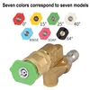 High Pressure Car Wash Water Gun Head 5-speed Adjustment Insertion Rotary Turning Nozzle Joint Fan-shaped Quick Nozzl 3