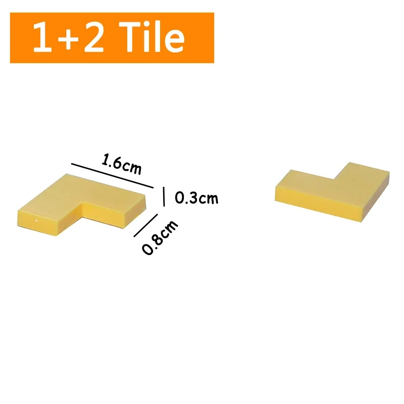 Mattoni Flat Tile Smooth L 100Pcs Moc Assemblare Particelle 14719 Dimensioni 1 + 2 Blocchi D'Angolo Giocattolo Creativo Educativo Fai Da Te