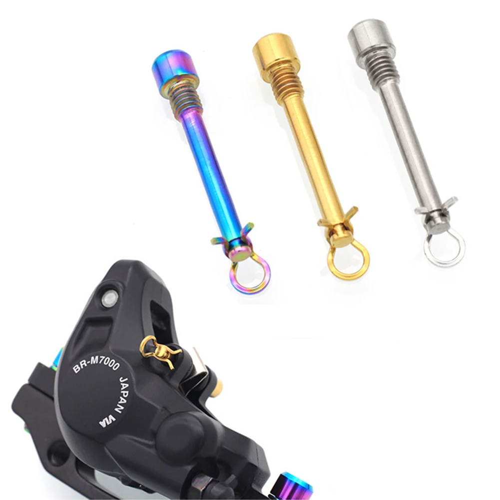 Fahrrad Hydraulische Scheibenbremsbelag Schrauben M4 Titanlegierung Befestigungsstift Einsätze Bremssattel Schrauben Retainer Pin Radfahren Zubehör – Detail 7