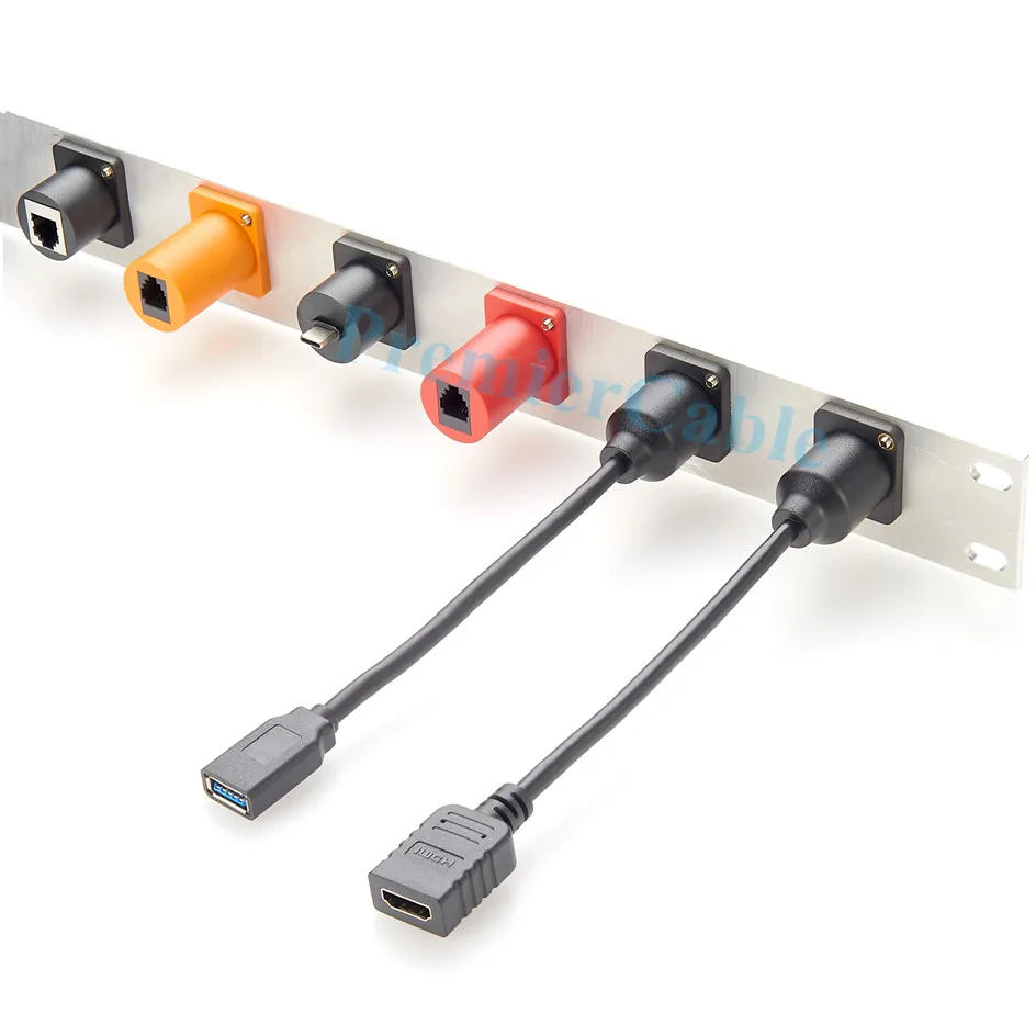 D Typ HDMI 1.4 Chassis Flansch Panel Mount Kabel 4K@30Hz Stecker auf Buchse Verlängerungskabel Auto Armaturenbrett Durchgangsbuchse – Detail 8