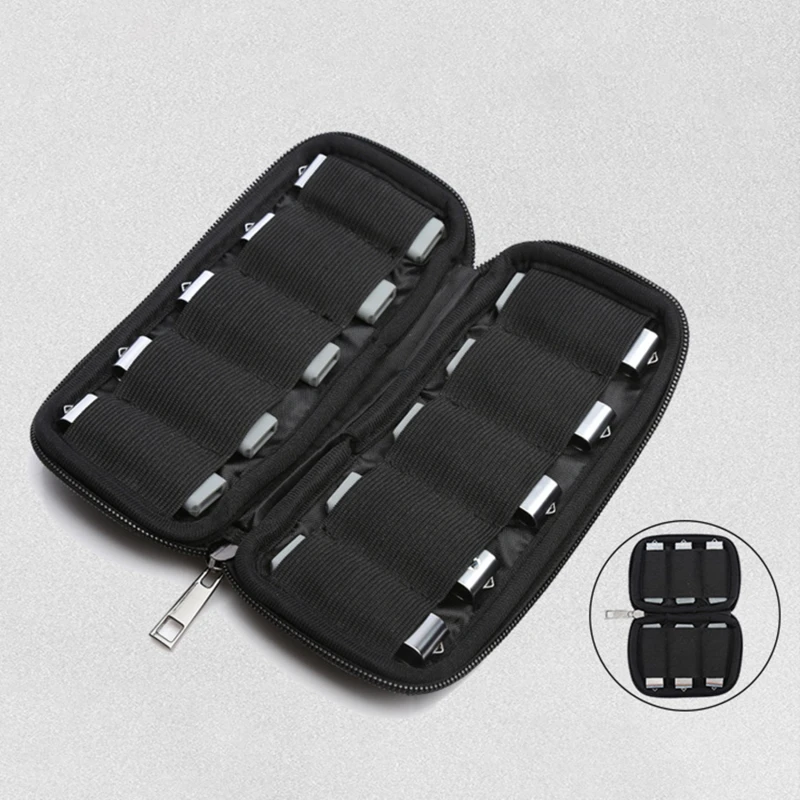 Custodia Per Chiavette USB In Nylon, 10 Slot, Impermeabile E Antipolvere, (solo Custodia)