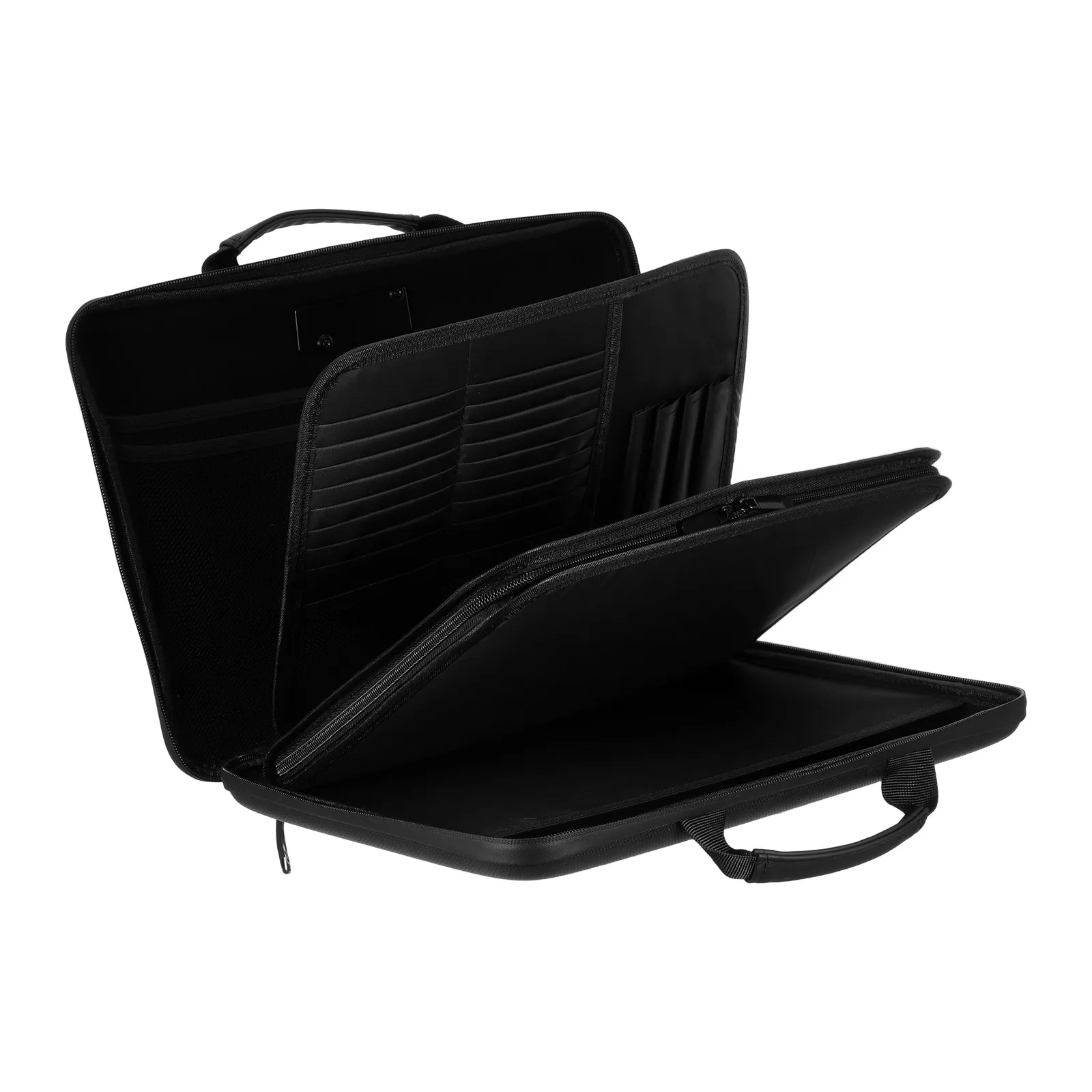 Fireproof Box Portable Folder 13 Pockets Lockable Organizer Case Travel Office Storage Bag Document Pocket_voghion.com