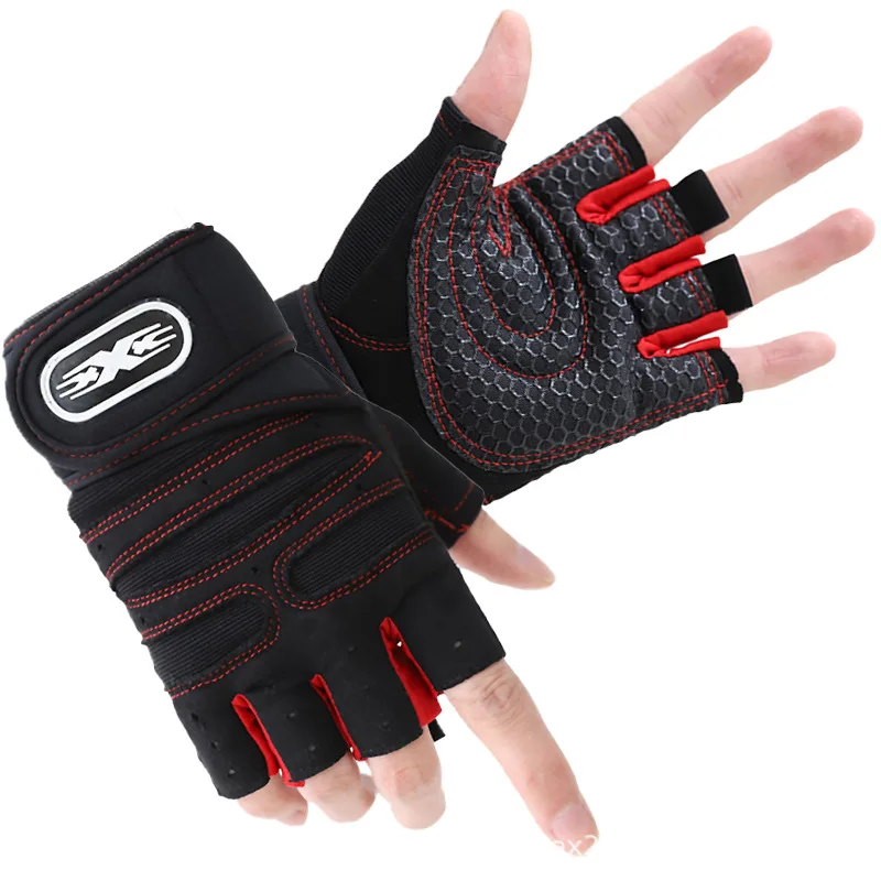 Gym Gloves Fitness Weight Lifting Gloves Body Building Training Sports Exercise Cycling Sport Workout Glove for Men Women M/L/XL 6
