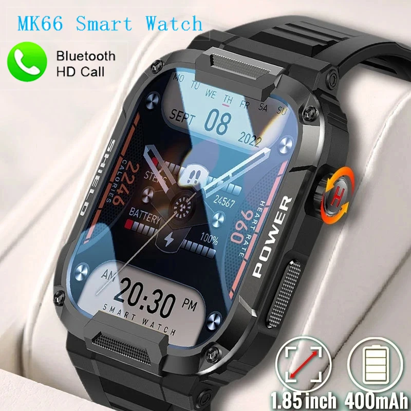 

Durable and sturdy men's smartwatch IP68 waterproof 100+sports watches BT call watch large battery music playback smartwatch
