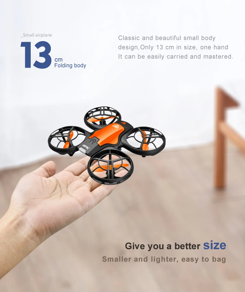 Description Picture 3 of itemNew V8 Mini Smart Drone WiFi FPV 8K HD Aerial Camera with Protective Cover Tumbling LED Light Quadcopter Children's Toy Gift