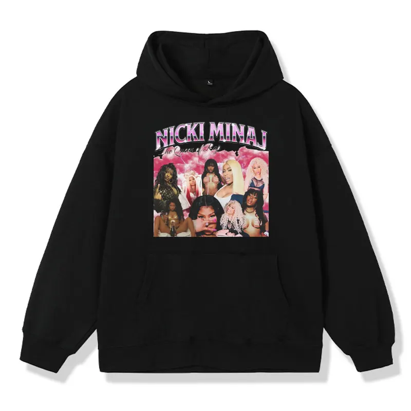 Rapper Nicki Minaj Ken Carson A Great Chaos Graphic Hoodie Male Fashion Trend Oversized Sweatshirts Long-sleeved Pullover Unisex