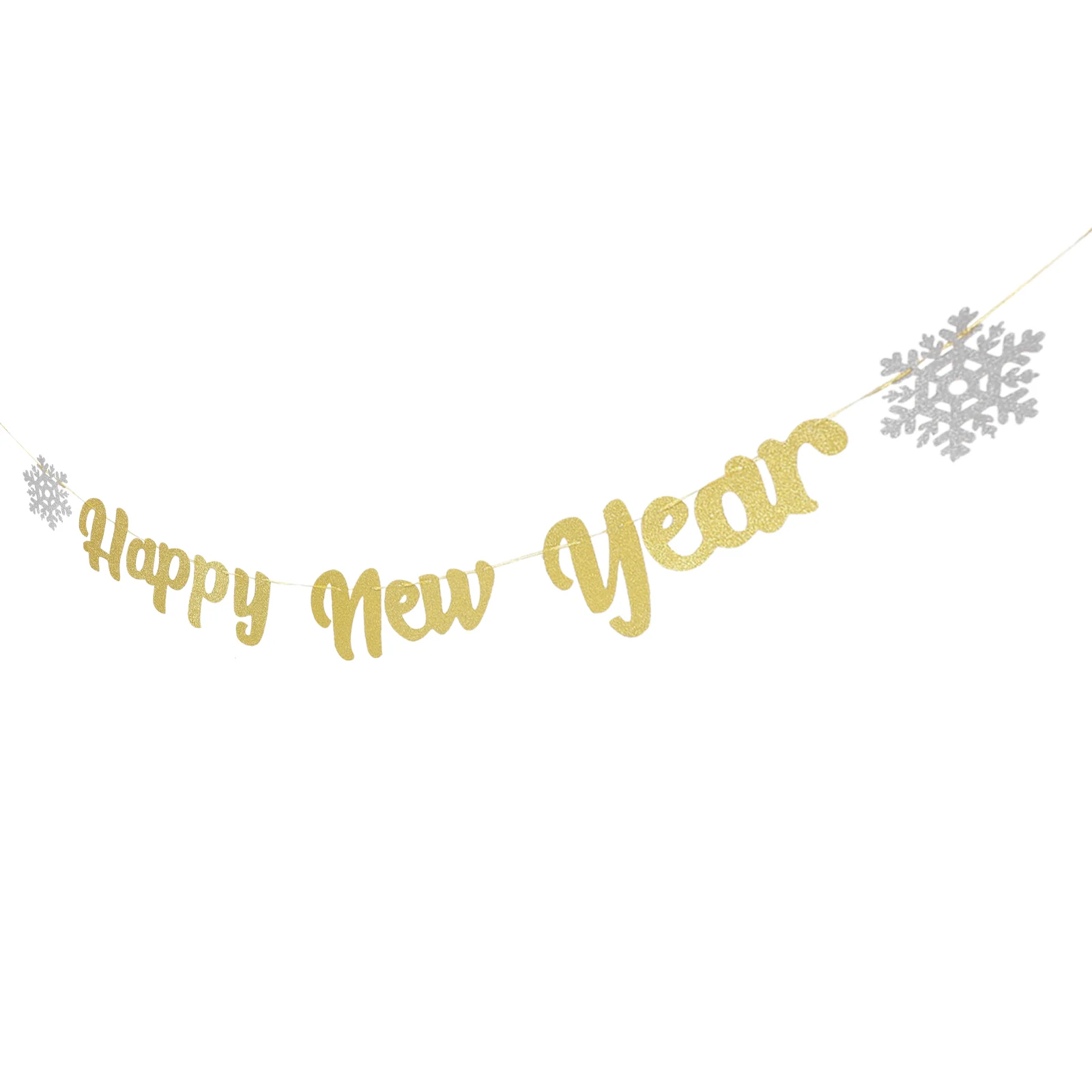

1 Set of Paper Banner Cake Topper New Year Party Banner New Year Party Celebration Hanging Banner