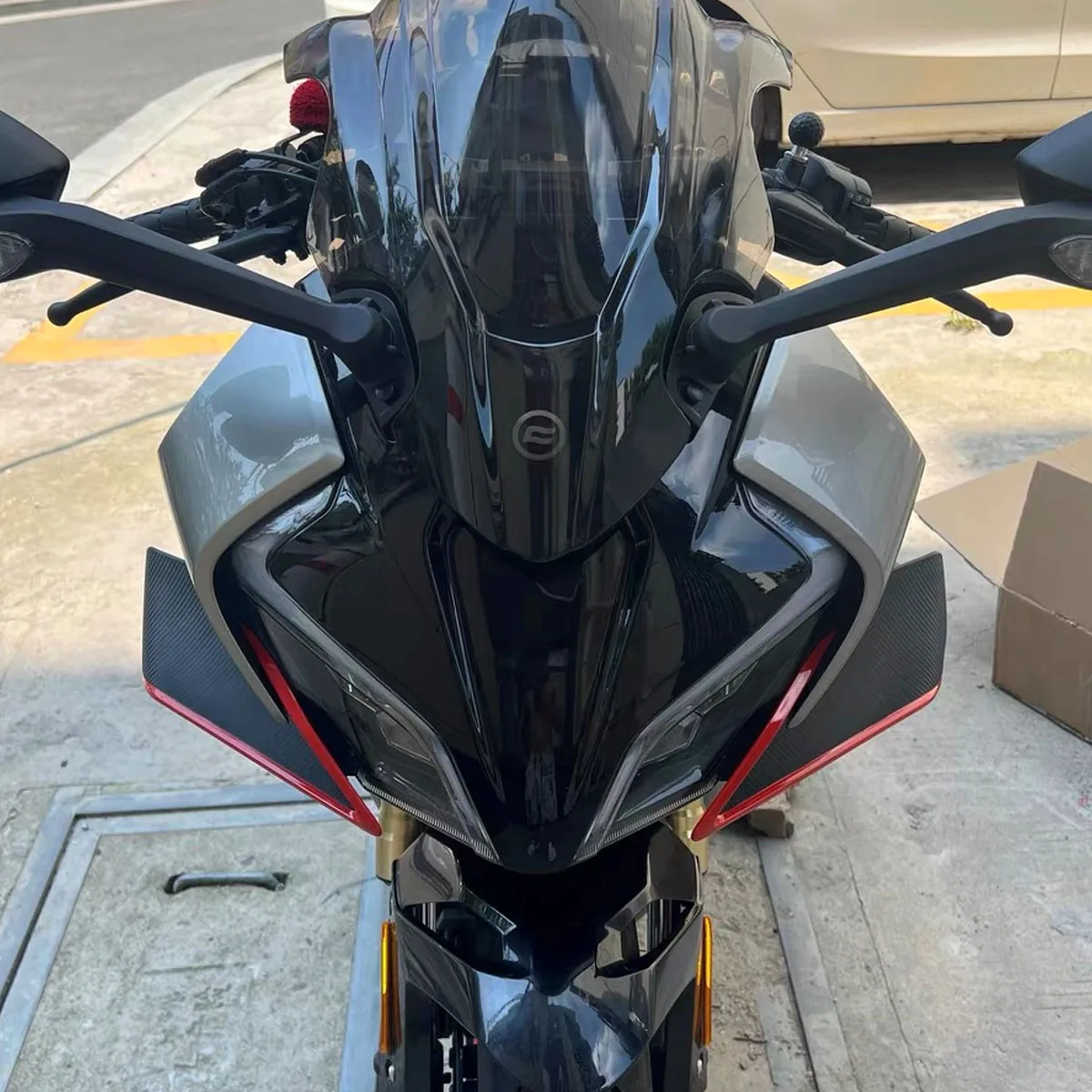 Suitable for CFMOTO 450SR SR450 CF450-9 motorcycle original accessories headlight panel headlight upper cover hood