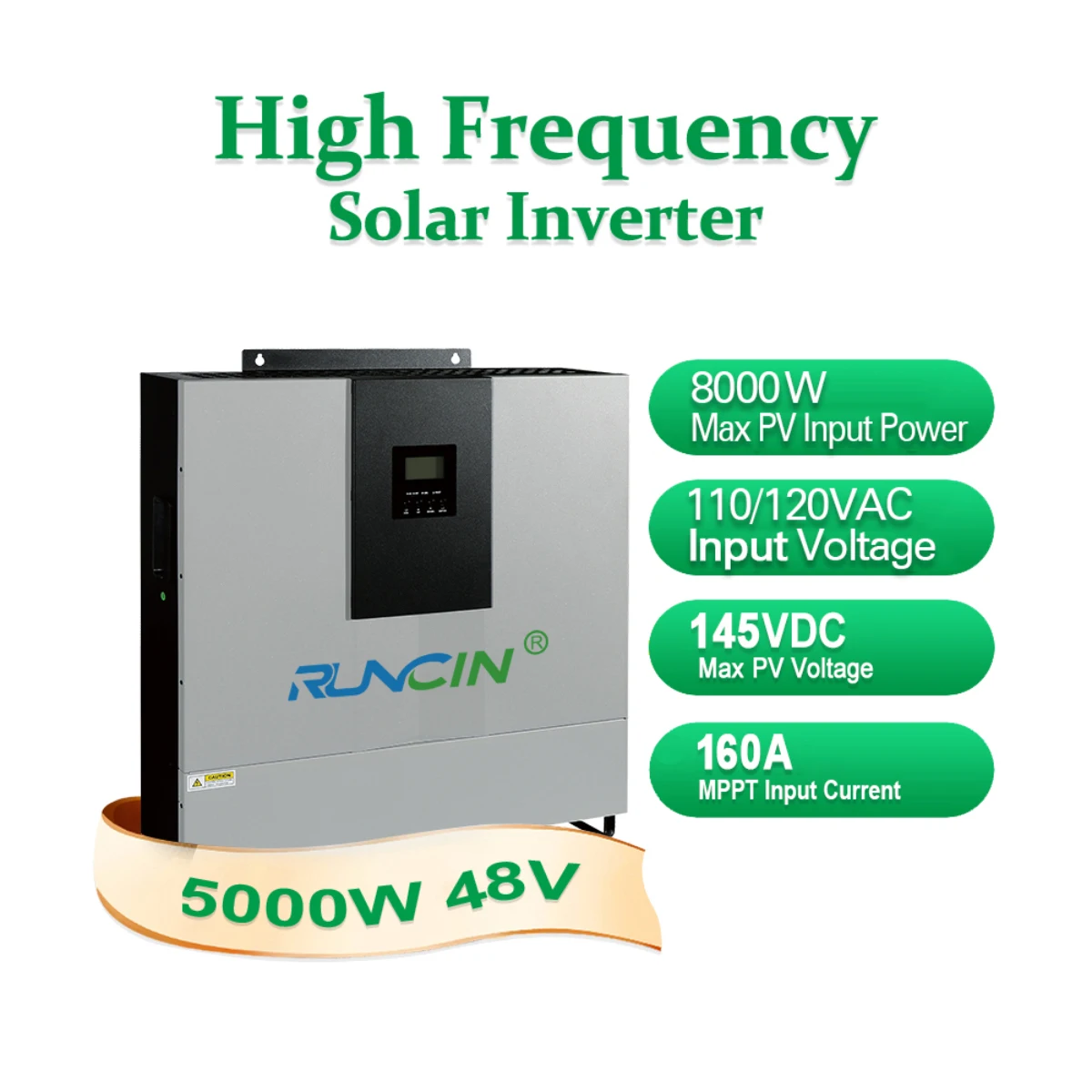 5000W 48V 120V/240V Split Phase Mpp Solar Inverter Sistema Off-Grid 160A Caricatore Mppt + Modulo Wifi