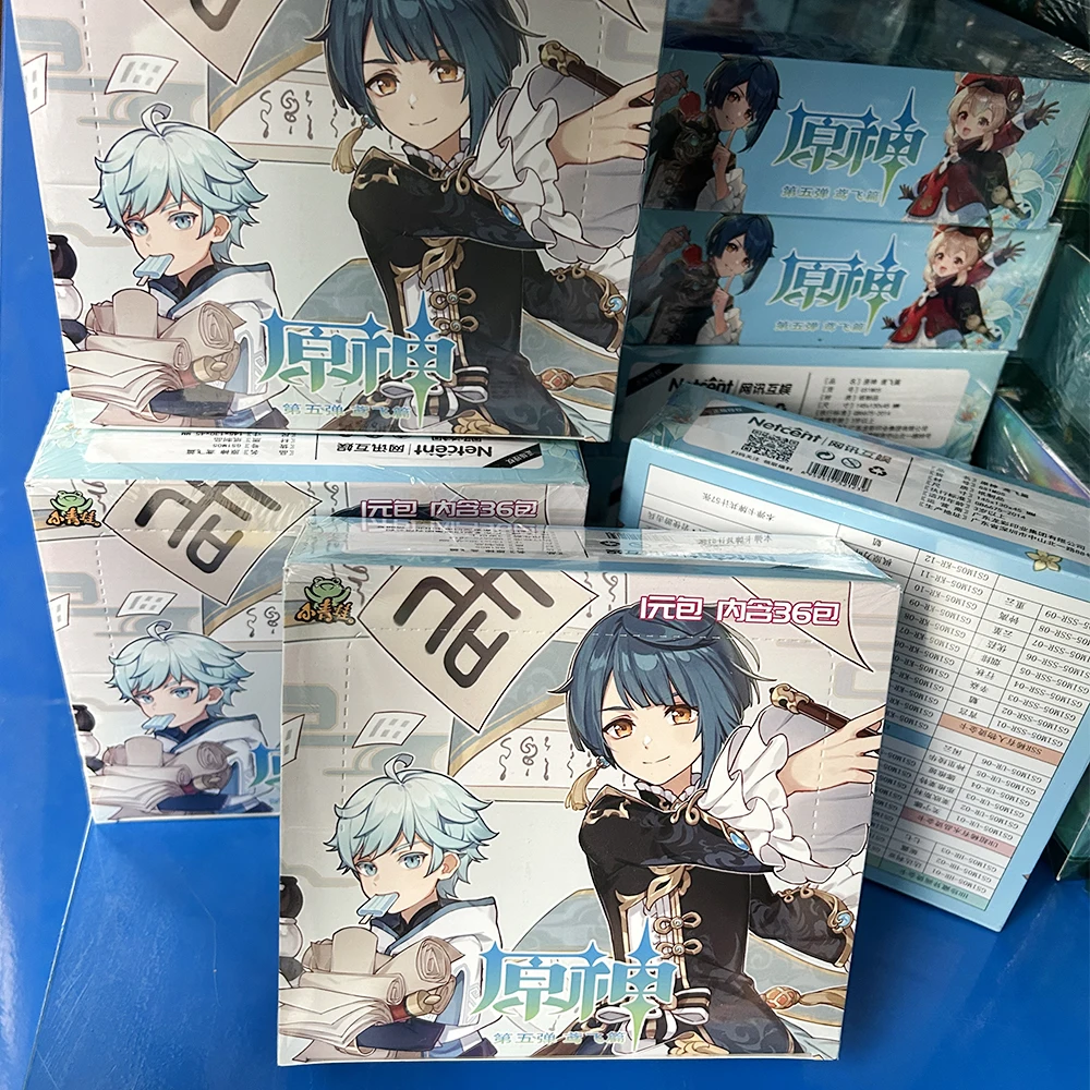 

Newest Genshin Impact Card GS1M05 Game Character Collection Cards TCG Table Game Cards Shenhe Keli Wanye Kids Toy Birthday Gifts