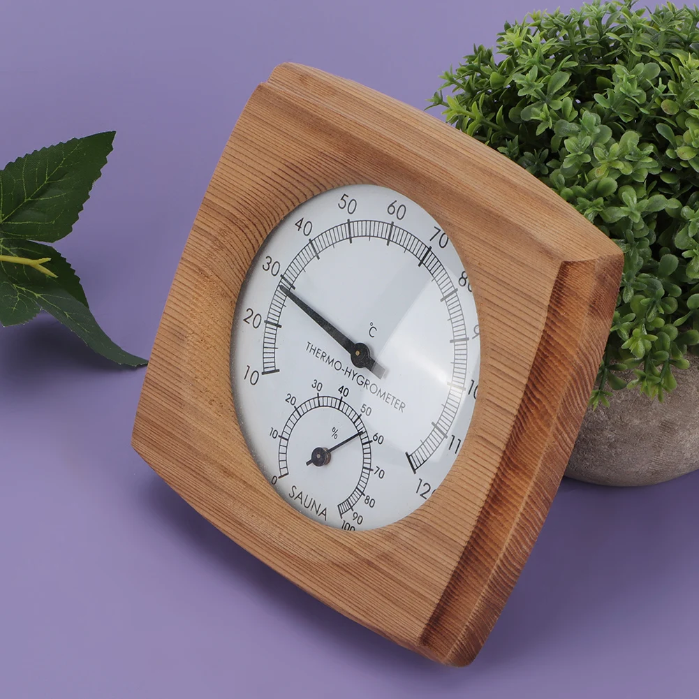 0%- Thermometer Hygrometer Sauna Room Hygrometer High Temperature Resistance Cedar Wood 2-in-1 10°C - 120°C for Sauna Room 2