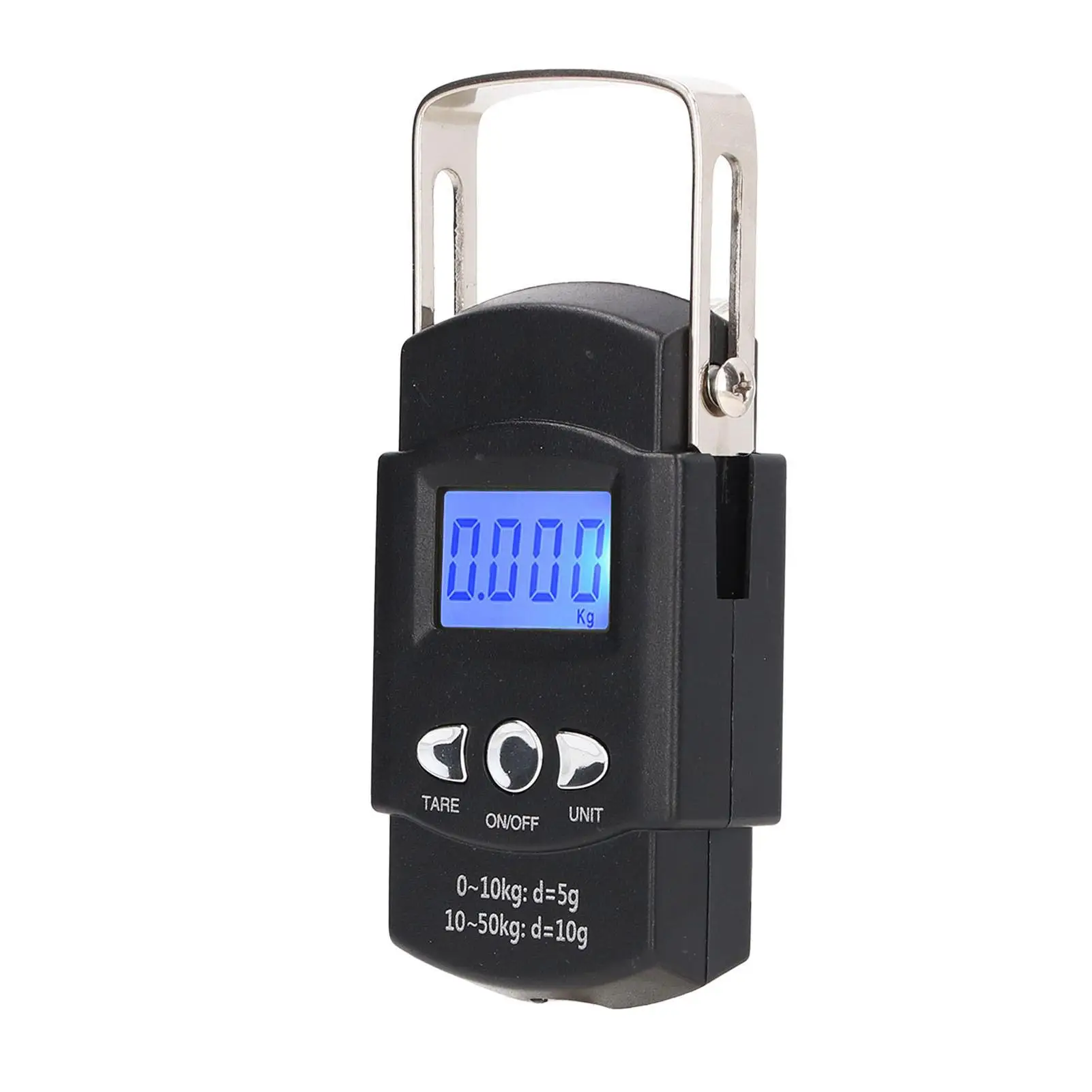 LCD Digital Hook Scale 50kg with 1m Tape Measure-Portable Fishing Tool for Easy Weighing & Measuring