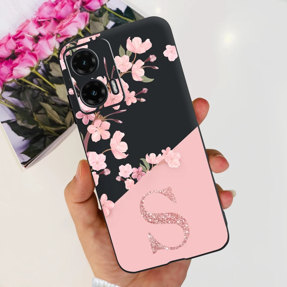 Stylish Couple Letters Soft TPU Shockproof Phone Case
