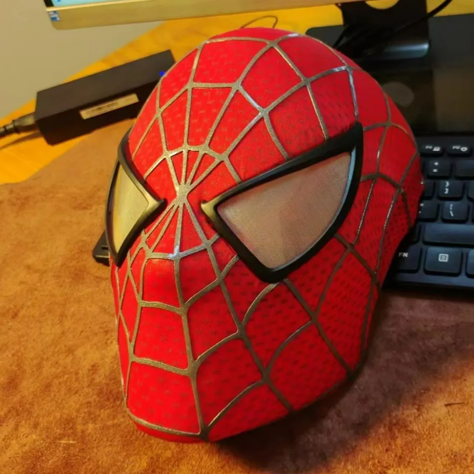 Maschera Spiderman Nera,Maschera Spiderman Di Tobey Maguire Con Lenti - Foto 8