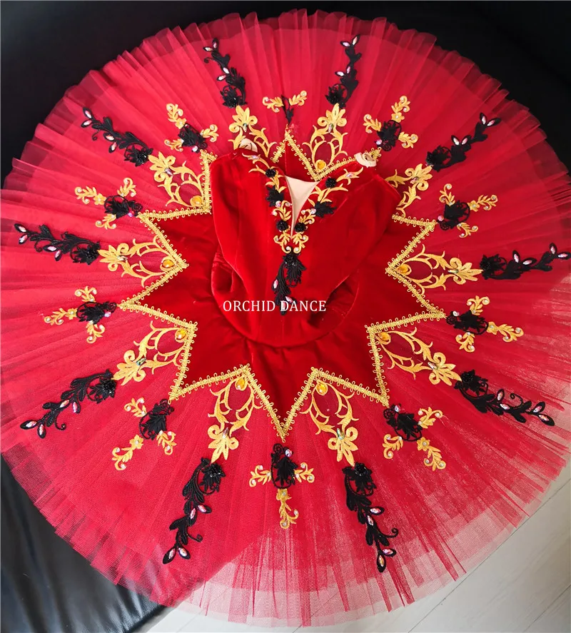 

Hot Sale Professional High Quality Costom Color Costom Size Children Girls Adult Woman Performance Wear Red Ballet Tutu