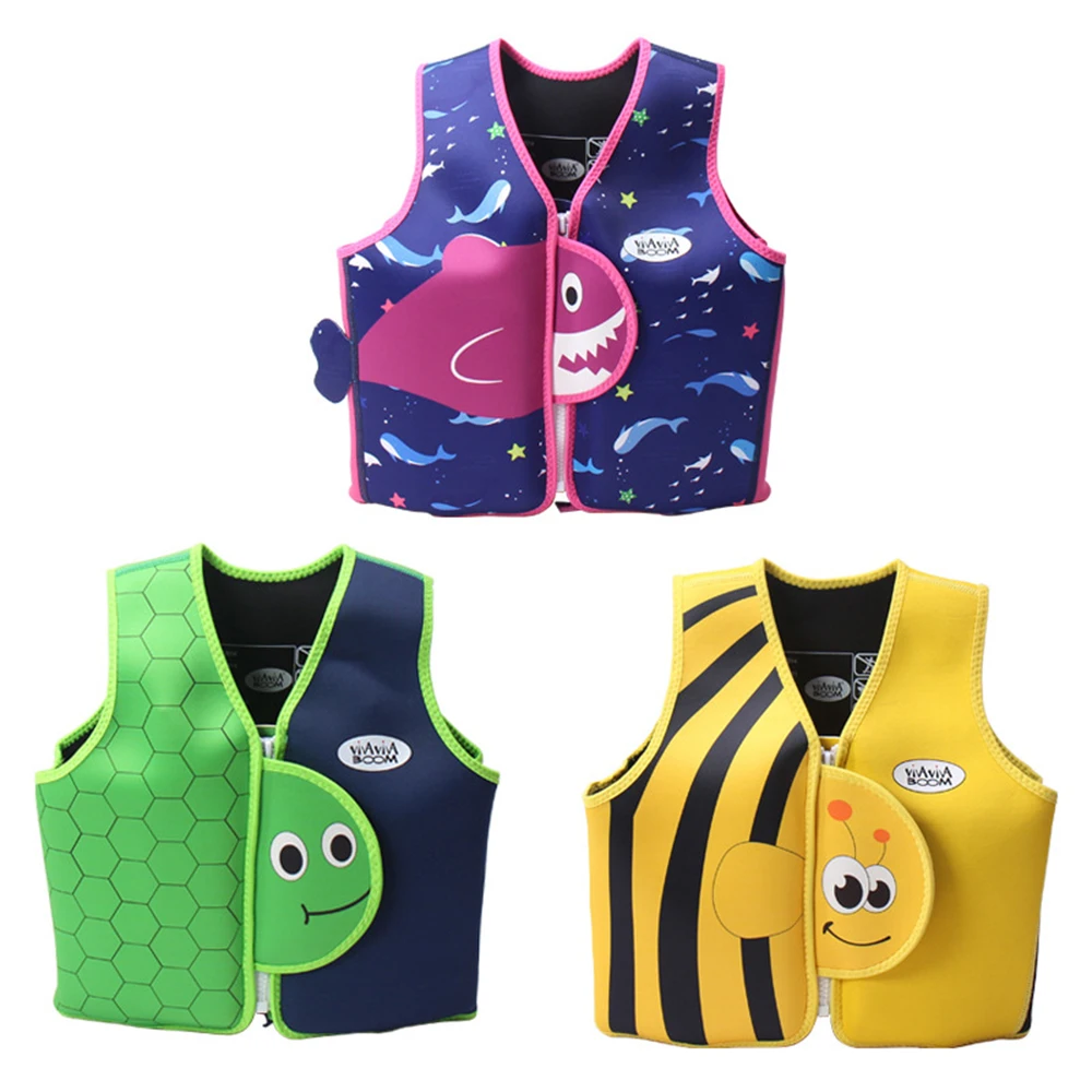 

Children's Baby Swimming Lifejacket Cartoon Pattern Children's Beginner Floating Vest Beach Swimming Pool Neoprene Lifejacket