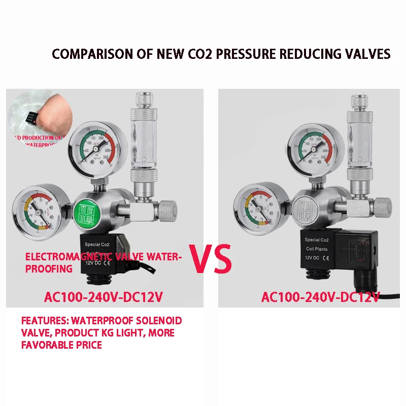 Aquarium CO2 Regulator DIY waterproof Solenoid valve Counter kit Fish Tank Control System