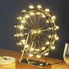 Netherlands Designer LED Ferris Wheel Table Lamp for Bedroom Living Kid Room Desk Decor Stainless Steel Rotating Night Lighting 4