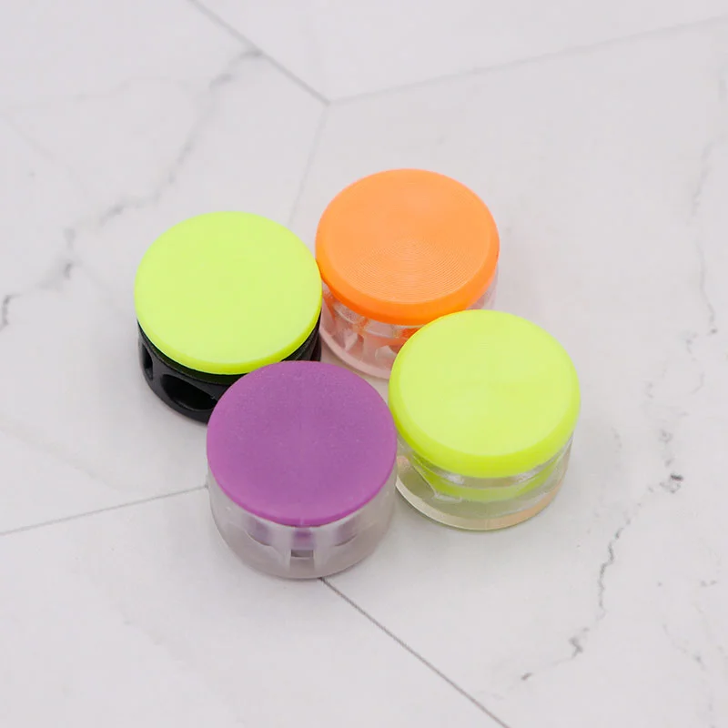 Weiou Round Shape Bootlace's Elastic Buckle 1.5CM*10.5MM 2 Pcs/Pair Sneaker Rope's Convenient Plastic Aglets For Lazier Canvas