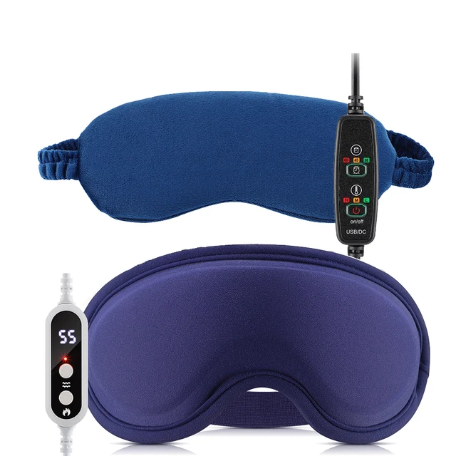 USB Eye Massager Heated Eye Shade Relieve Eye Fatiuge Remove Dark Circles Hot Eye Cover for Night Sleep Travel Office Eye Mask 1