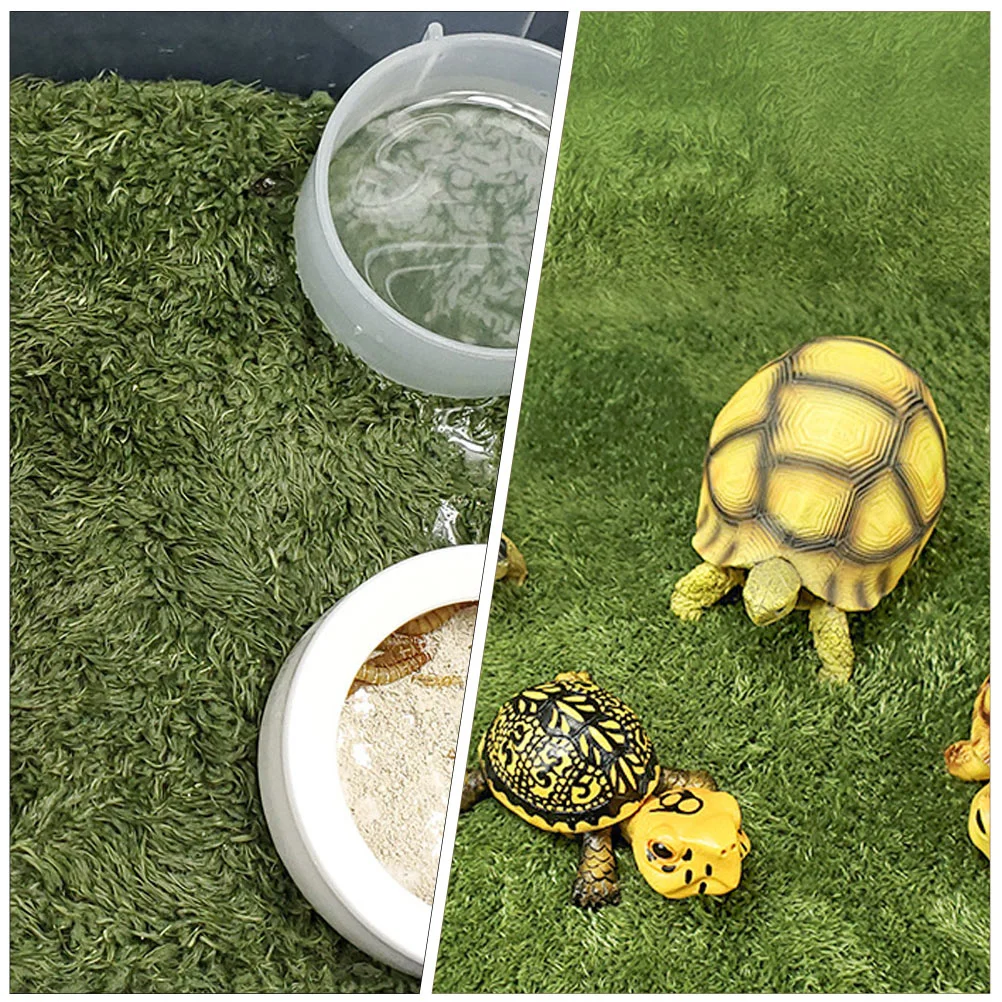 Reptile Bedding Material Reptile Carpet Reclining Pet Carpet Lawn Tortoise Terrarium Turtle Sulayer Accessories Washable